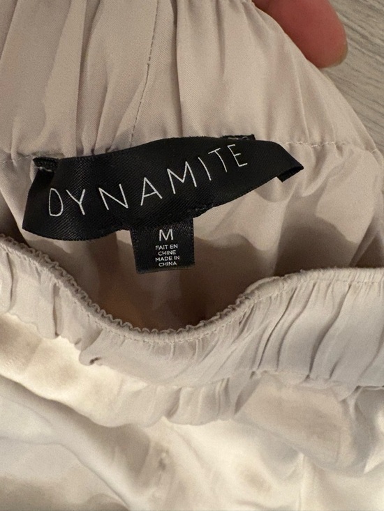 Dynamite Satin Elastic-Waist Wide Leg Pants - Picture 2 of 2